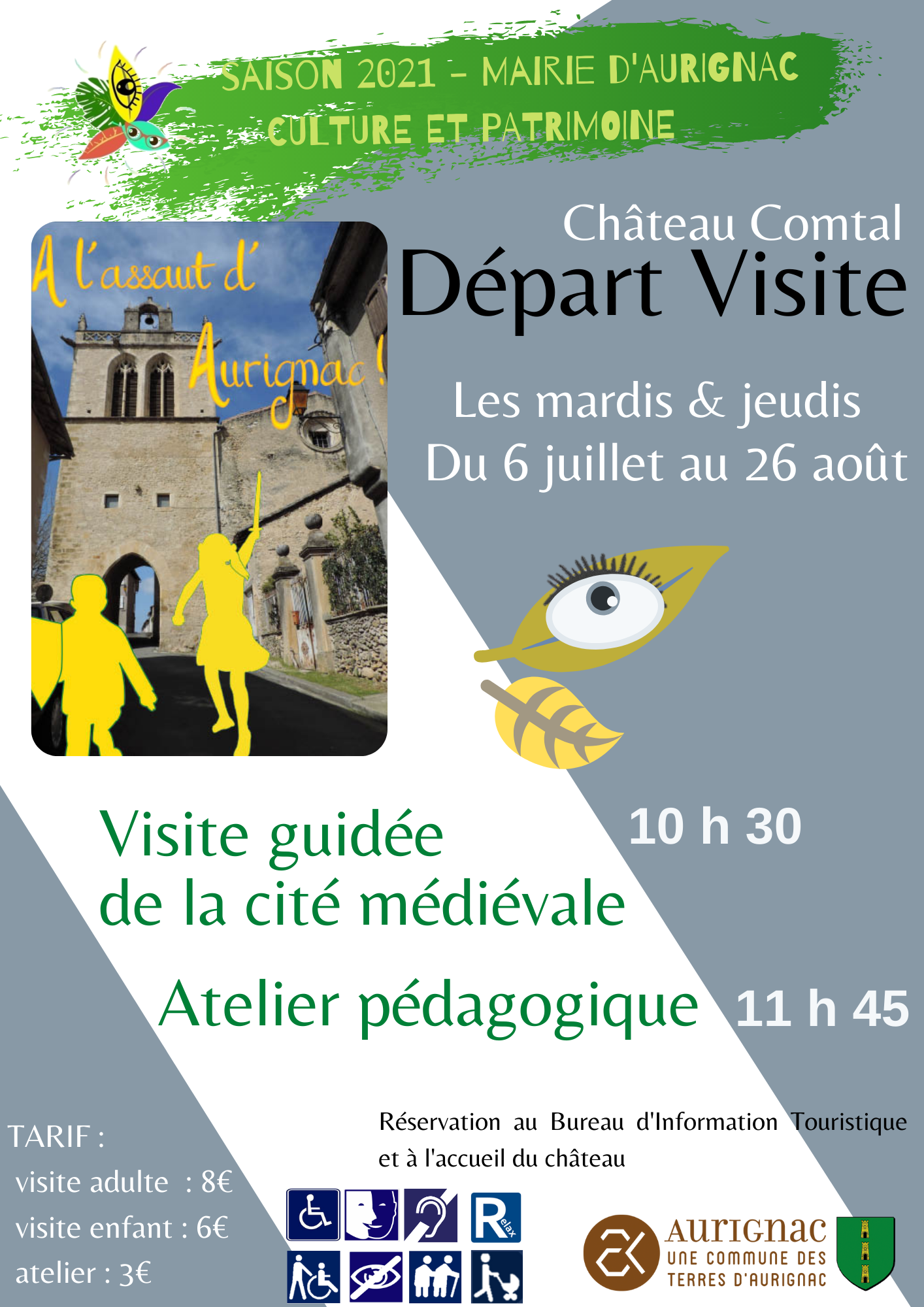 Lire la suite à propos de l’article À l’assaut d’Aurignac ! – Visite guidée tout l’été, du 06 juillet au 26 août 2021.