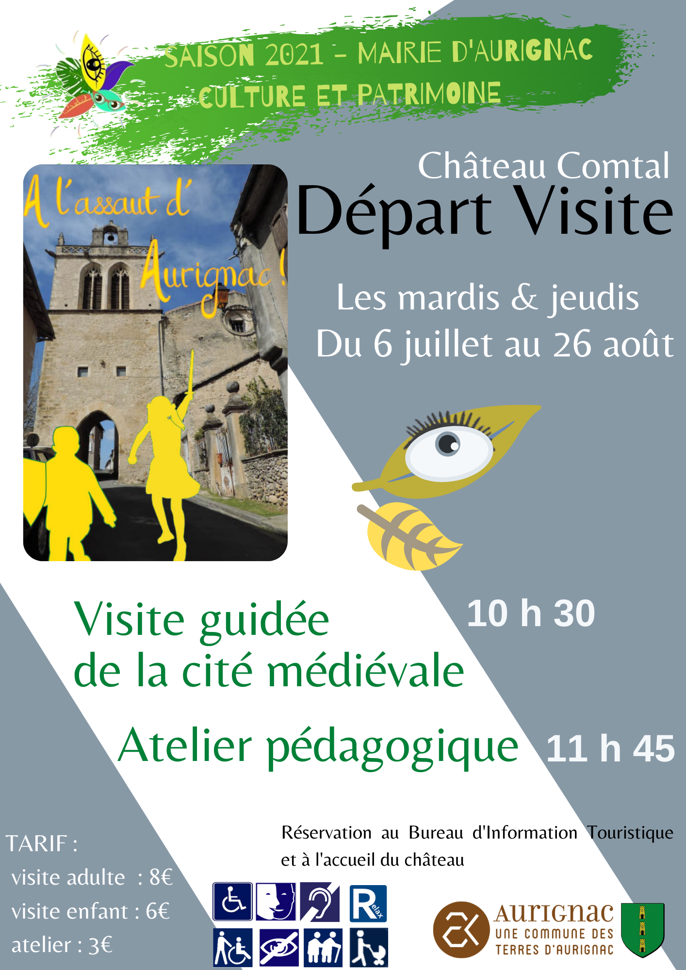 Lire la suite à propos de l’article À l’assaut d’Aurignac ! – Visite guidée tout l’été, du 06 juillet au 26 août.