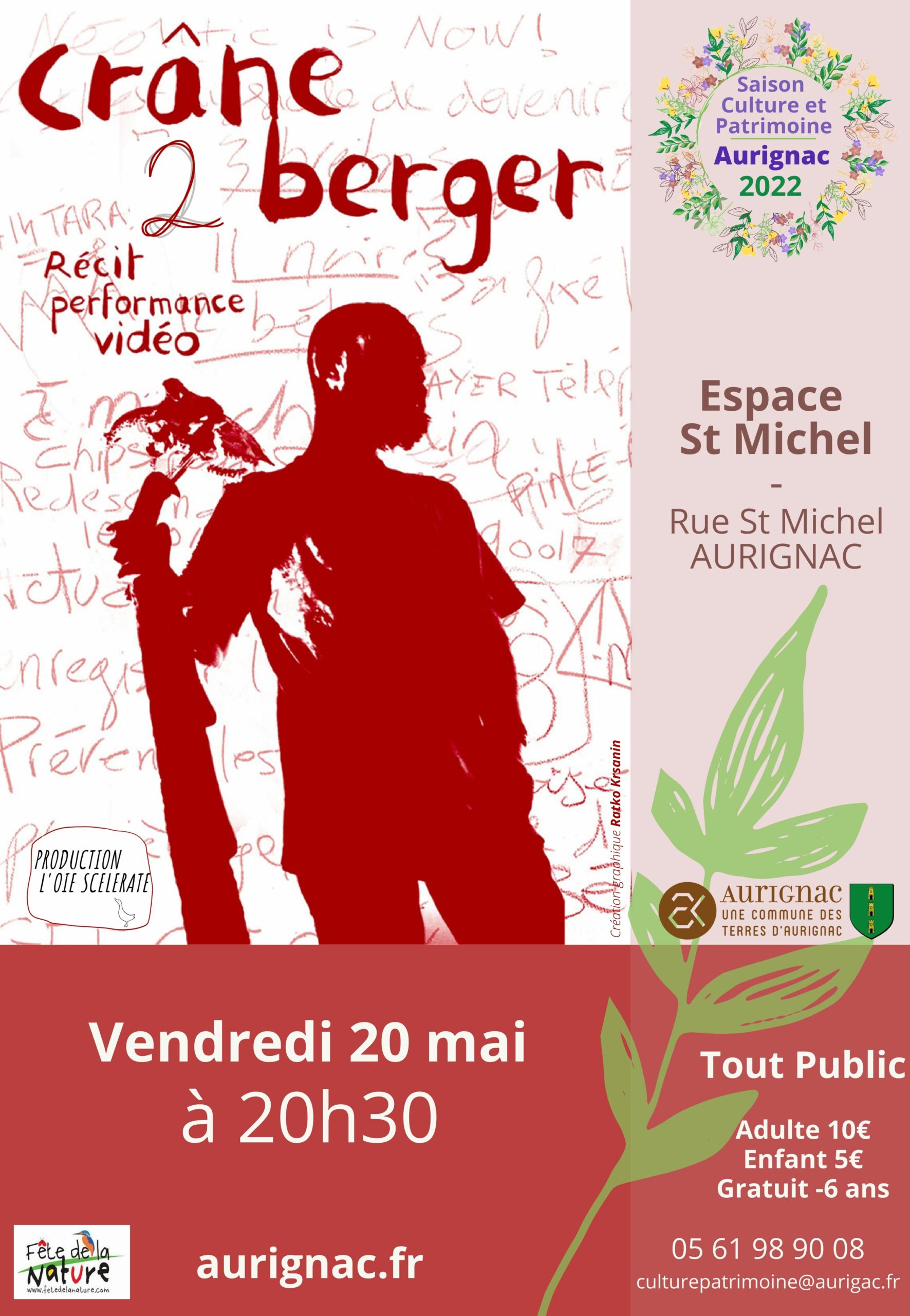 Lire la suite à propos de l’article Fête de la Nature – Crâne 2 Berger – Vendredi 20 mai – 20h30 – Espace St Michel