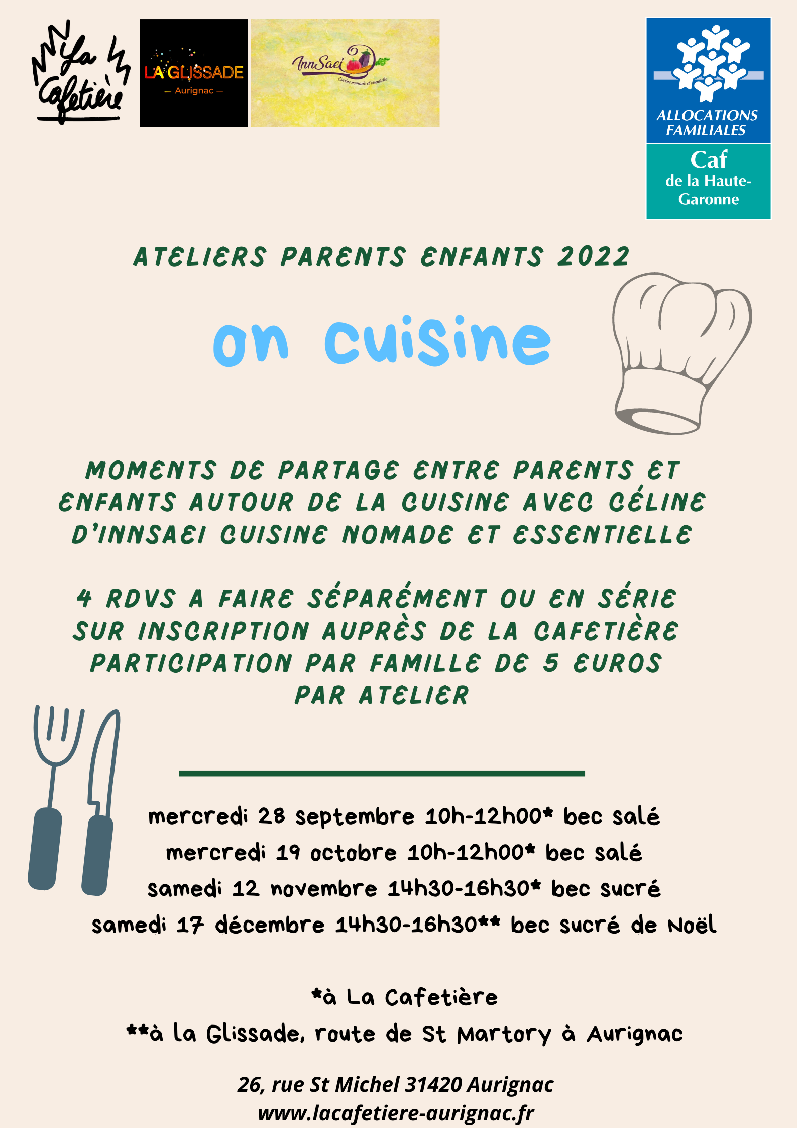 Lire la suite à propos de l’article Ateliers parents enfants à la Cafetière !