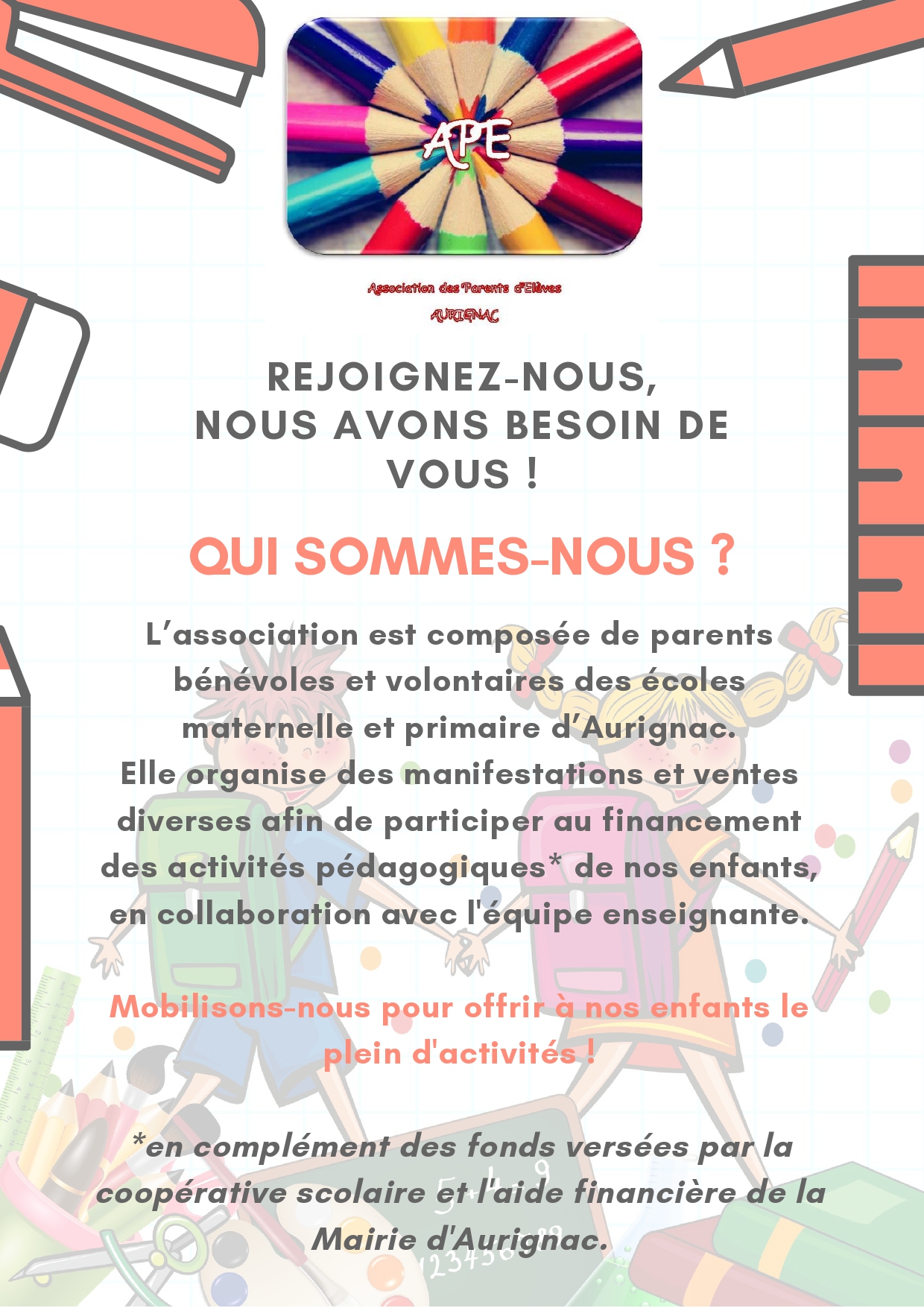Lire la suite à propos de l’article APE des écoles maternelle et primaire d’Aurignac