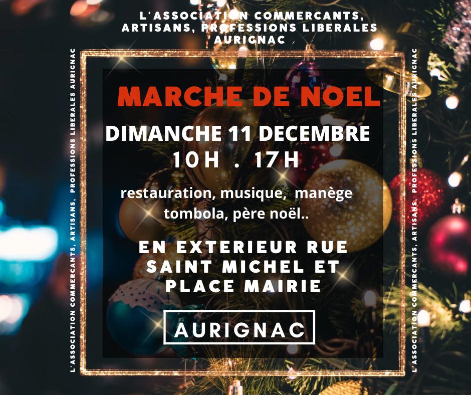 Lire la suite à propos de l’article MARCHÉ DE NOËL de l’association des artisans, commerçants, professions libérales – DIMANCHE 11 DÉCEMBRE – 10h à 17h