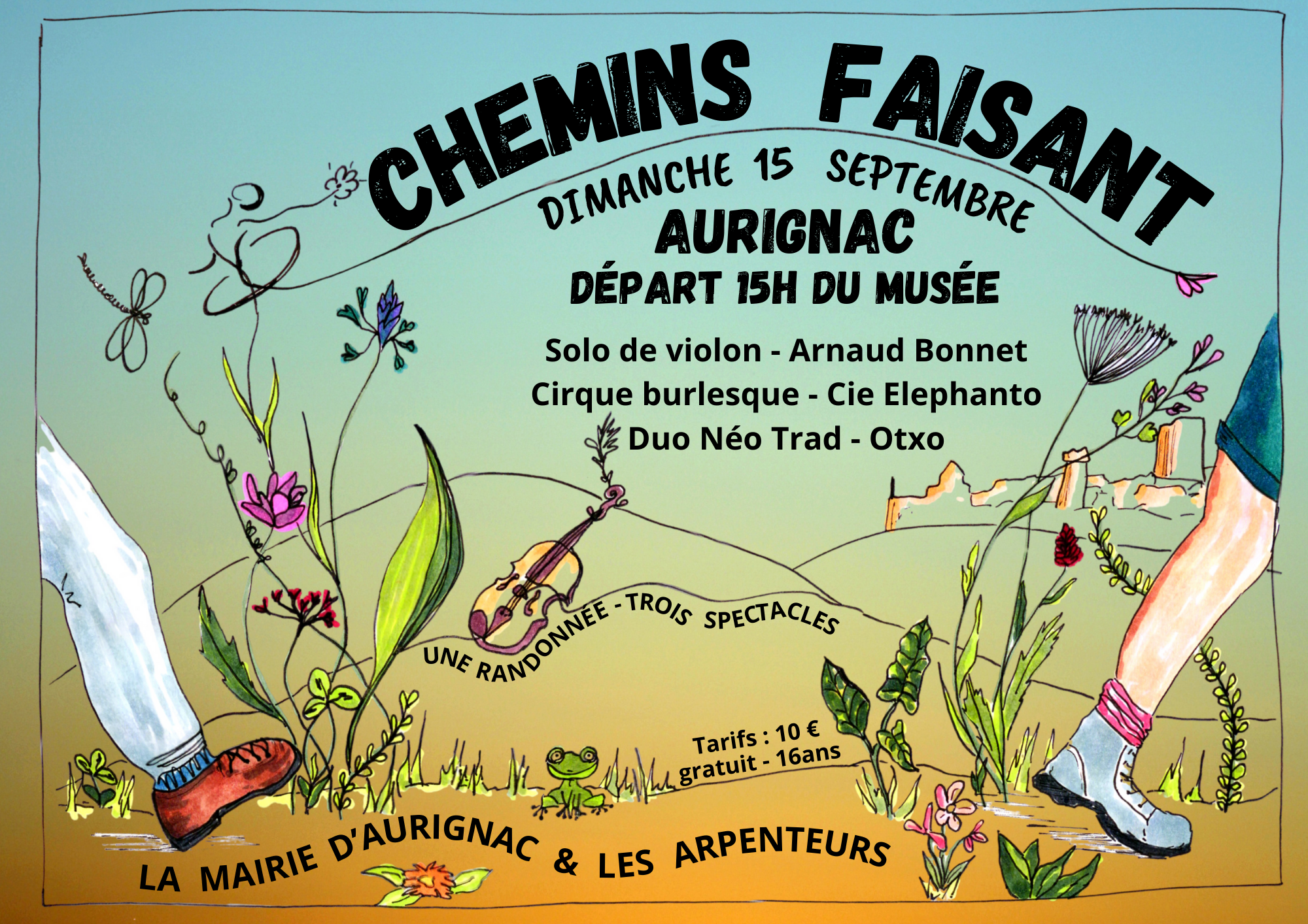Lire la suite à propos de l’article Chemins faisant – Dimanche 15 septembre – 15h – Parking du musée – Les Arpenteurs
