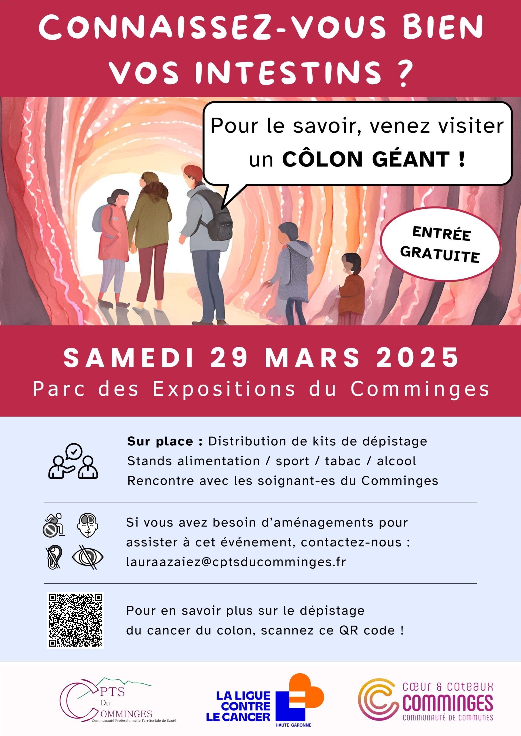 Lire la suite à propos de l’article Mars Bleu dans le Comminges – sensibiliser au dépistage avec un Côlon Géant