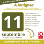 Permanence trimestrielle de l’Architecte des Bâtiments de France – Jeudi 11 septembre de 10h à 13h