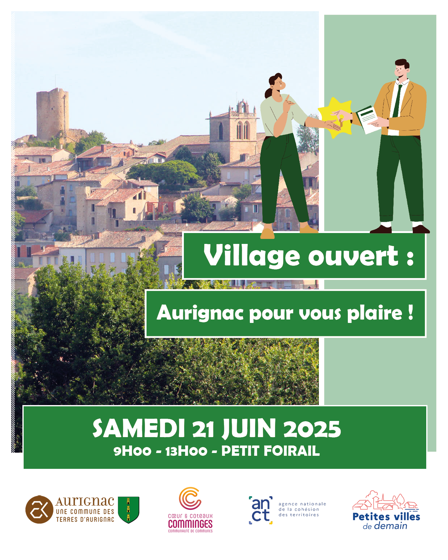 Lire la suite à propos de l’article Village Ouvert : Aurignac pour vous plaire – samedi 21 juin – 9h-12h -Petit Foirail
