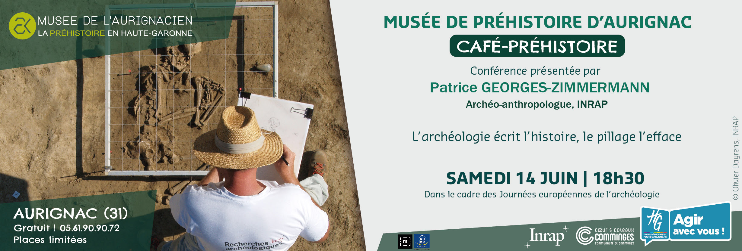 Lire la suite à propos de l’article Café préhistoire – JEA Patrice George (INRAP) – Musée de l’Aurignacien