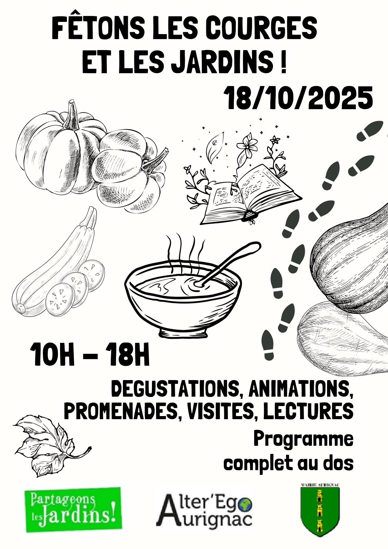 Lire la suite à propos de l’article FÊTONS LES COURGES ET LES JARDINS – Samedi 18 octobre 2025