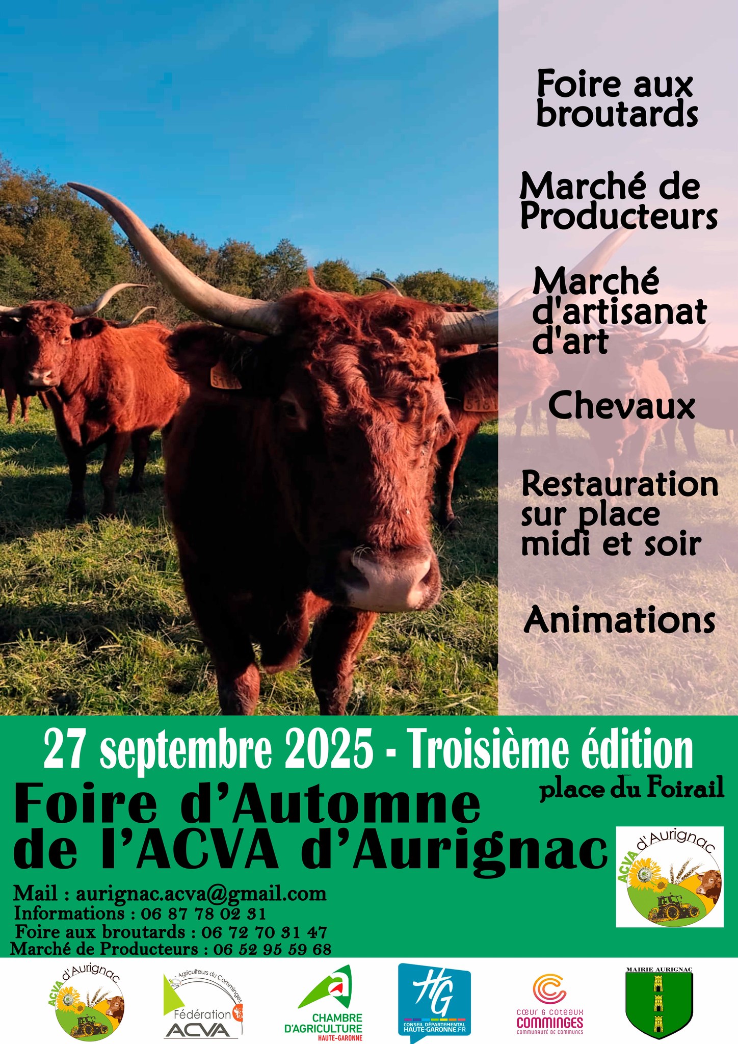 Lire la suite à propos de l’article Foire d’Automne de l’ACVA d’Aurignac – Samedi 27 septembre
