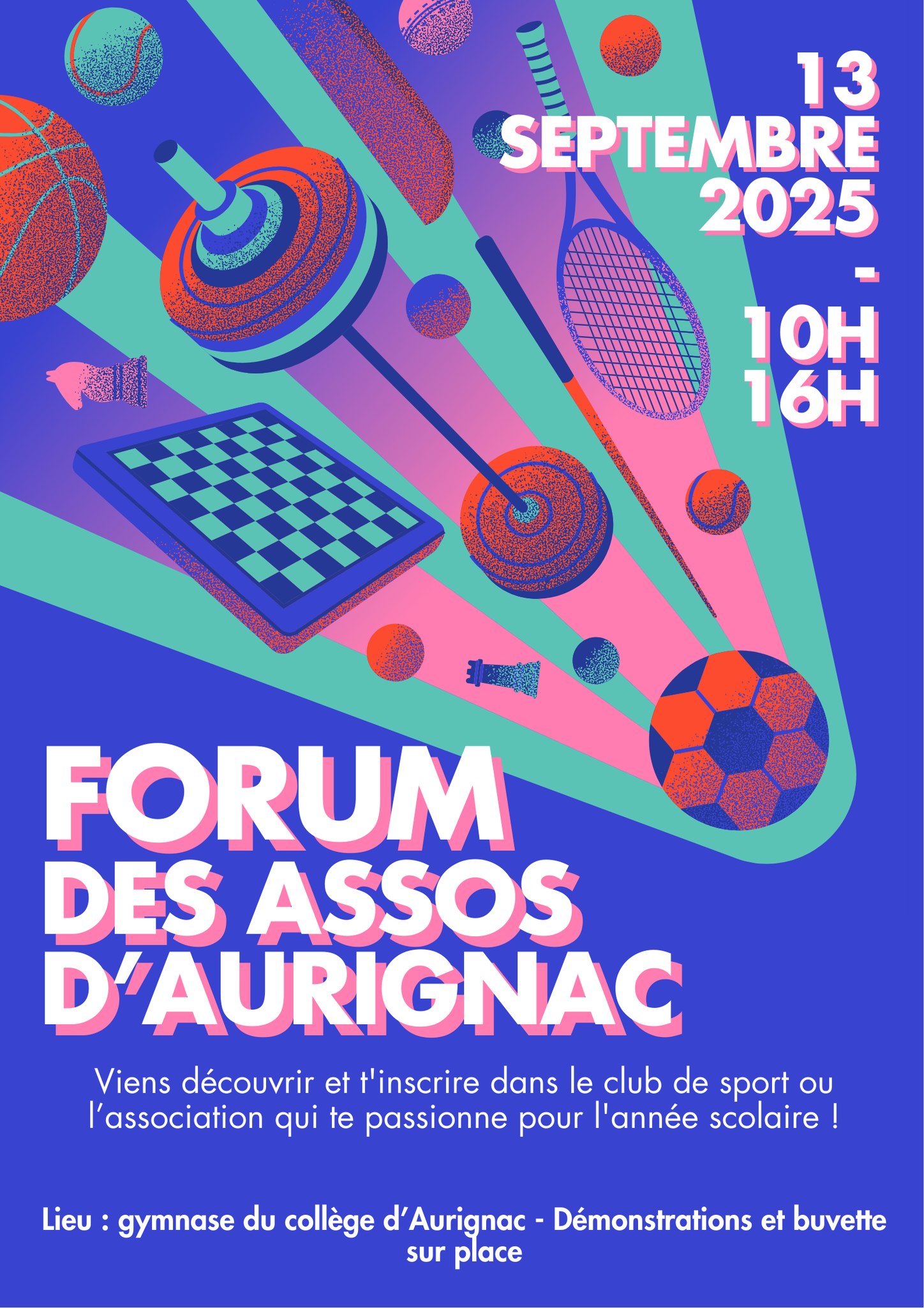 Lire la suite à propos de l’article FORUM des ASSOCIATIONS d’AURIGNAC – 13 septembre de 10h à 16h – Salle Polyvalente (av de Bénabarre)