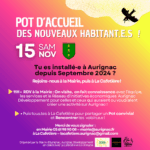Pot d’accueil des nouveaux habitants – Samedi 15 novembre à 11h – Mairie