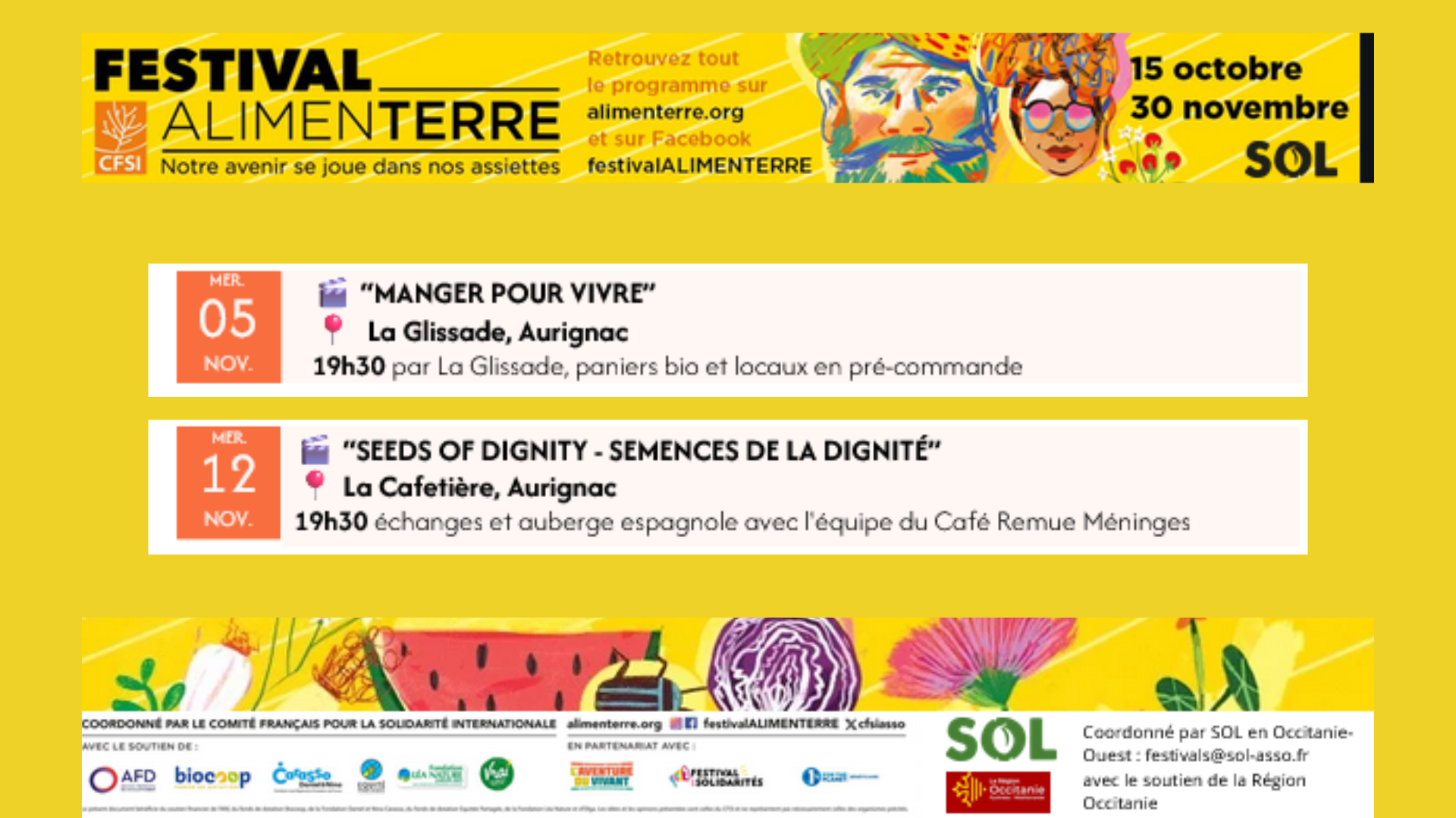 Lire la suite à propos de l’article FESTIVAL ALIMENTERRE / PROJECTION ET ECHANGES