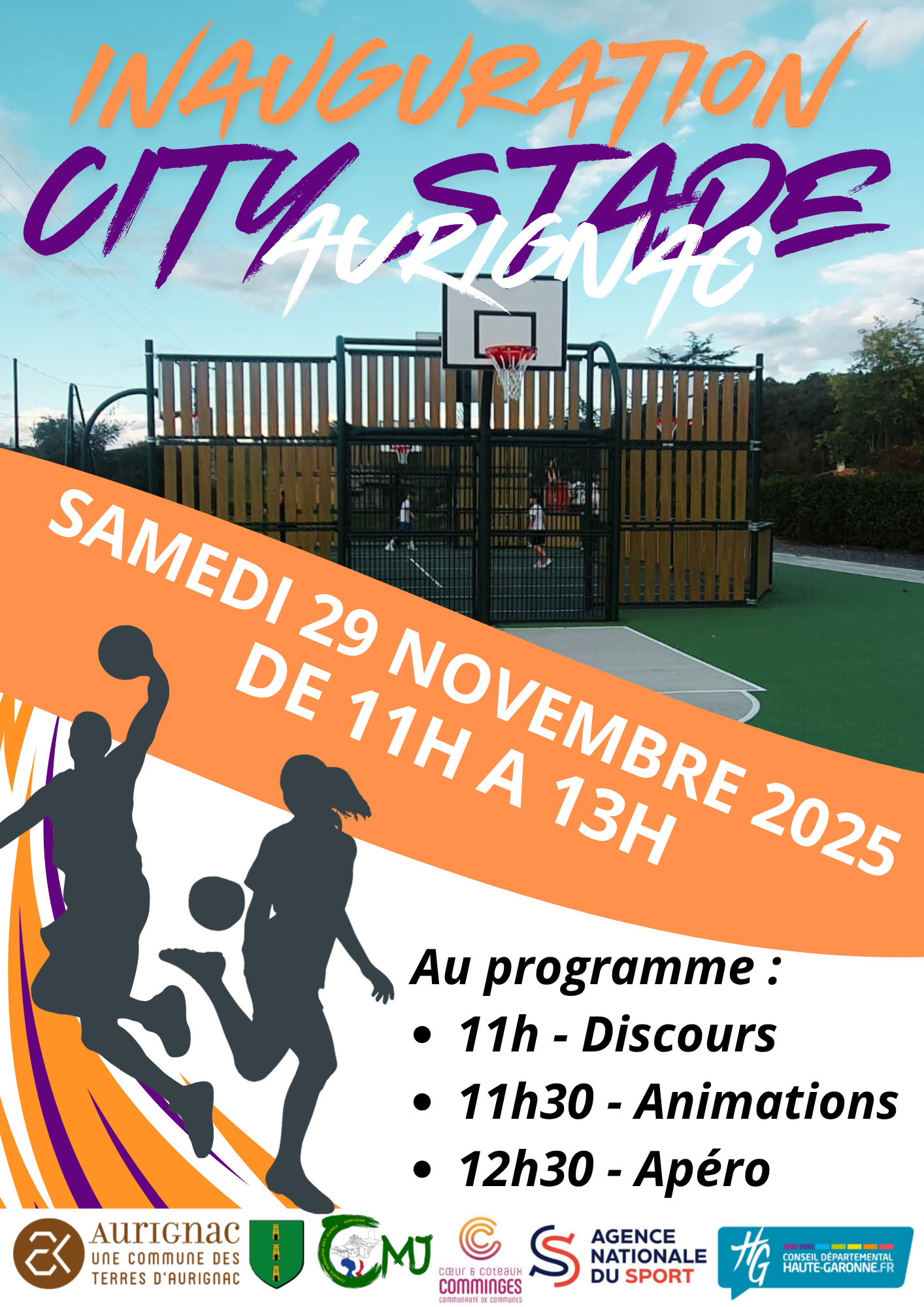 Lire la suite à propos de l’article Inauguration du City Stade d’Aurignac – samedi 29 novembre à 11h