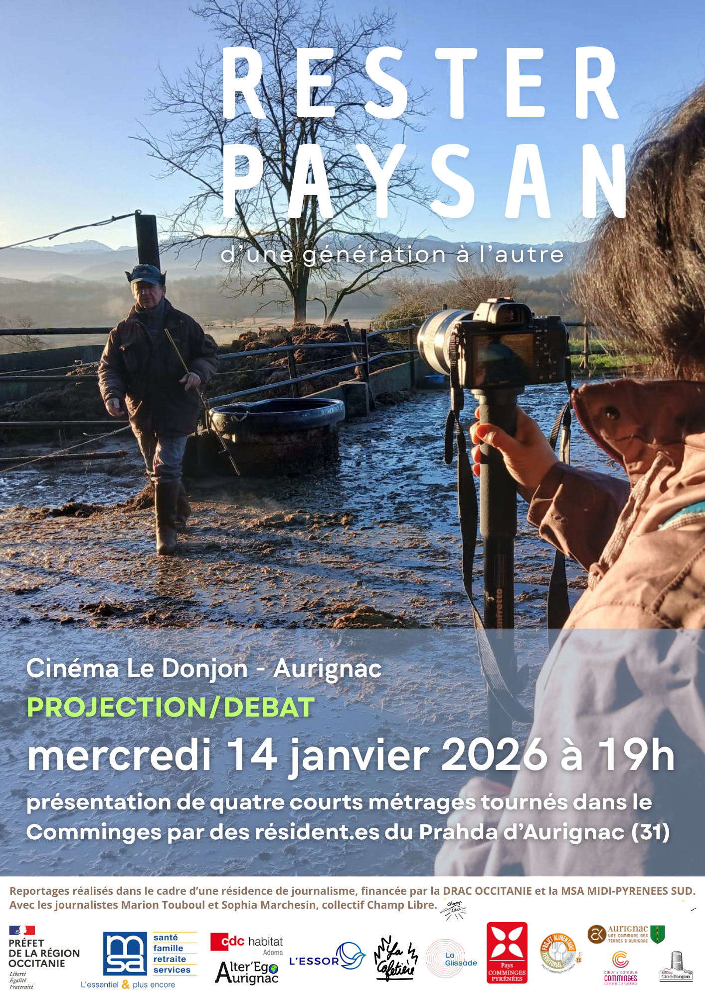 Lire la suite à propos de l’article RESTER PAYSAN d’une génération à l’autre – Documentaires – Mercredi 14 janvier 2026 à 19h – Cinéma Espace St Michel