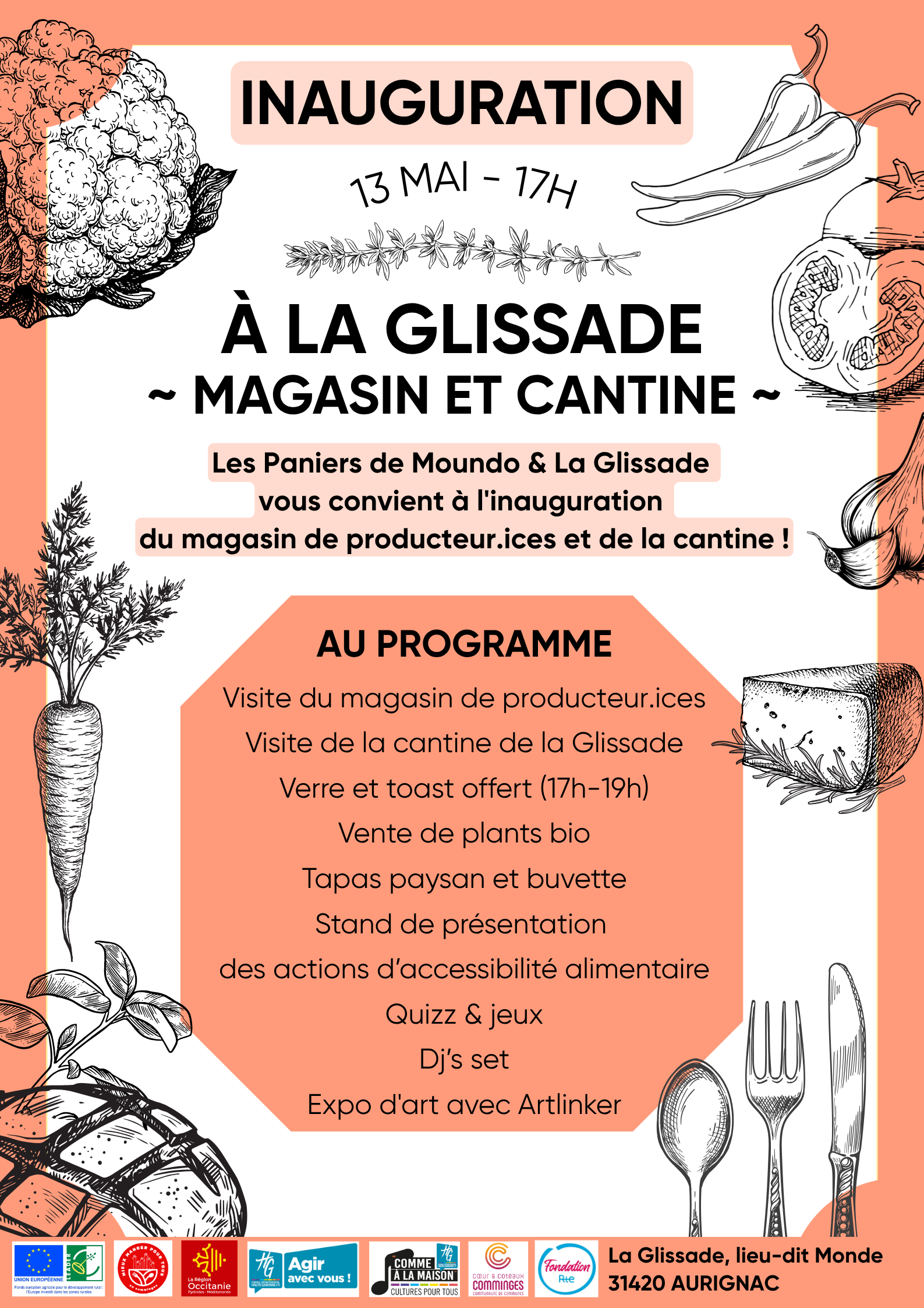 Lire la suite à propos de l’article INAUGURATION Magasin de producteurs et Cantine – La Glissade – 13 mai à 17h