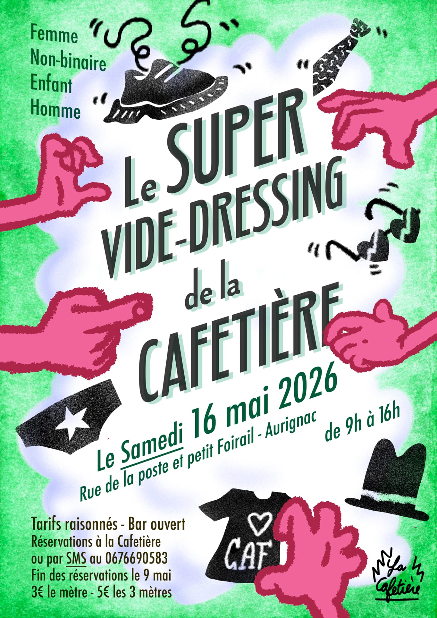 Lire la suite à propos de l’article Vide dressing – samedi 16 mai – La Cafetière