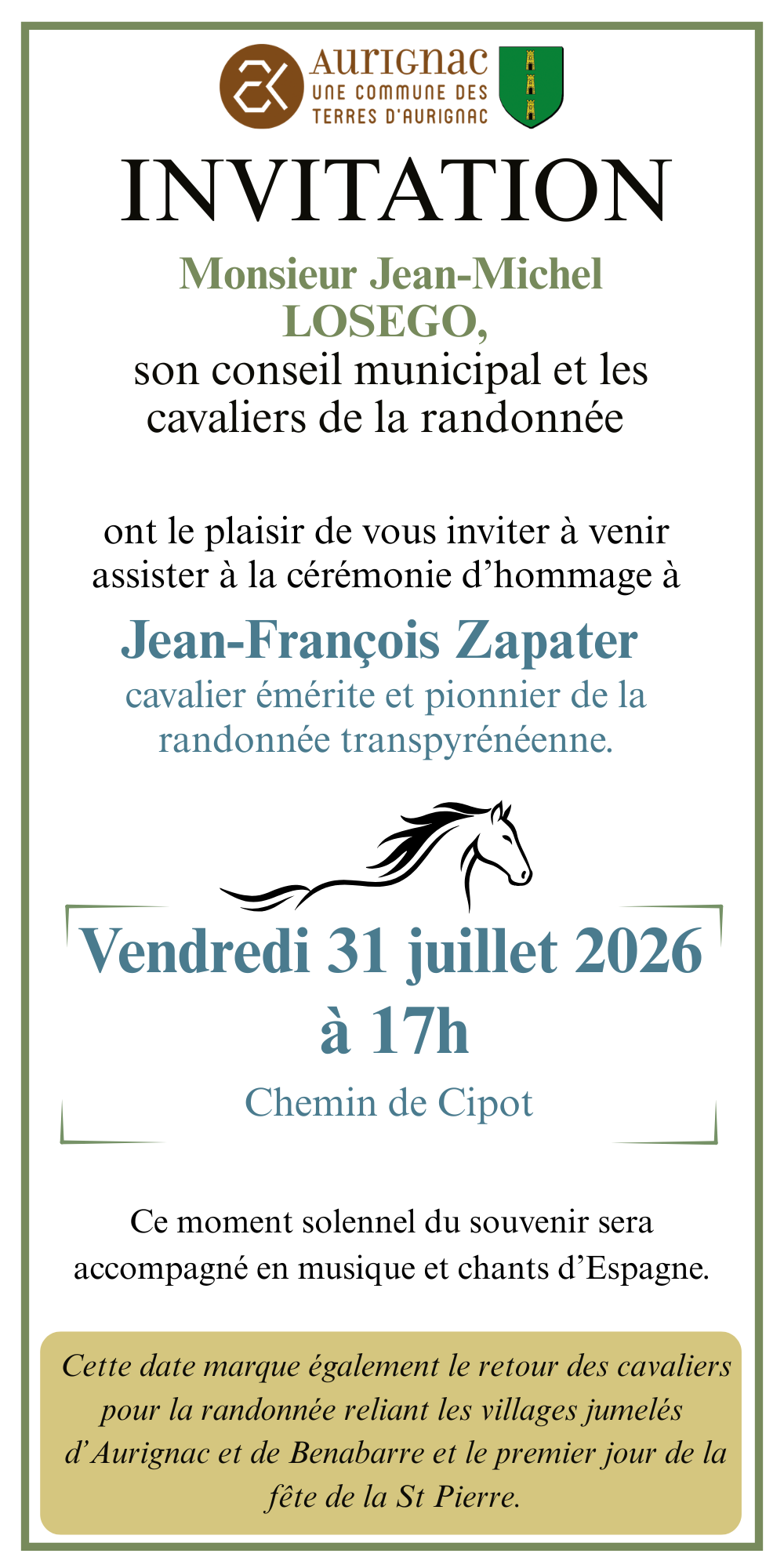 Lire la suite à propos de l’article Hommage Jean-François Zapater – Vendredi 31 juillet à 17h – chemin de Cipot