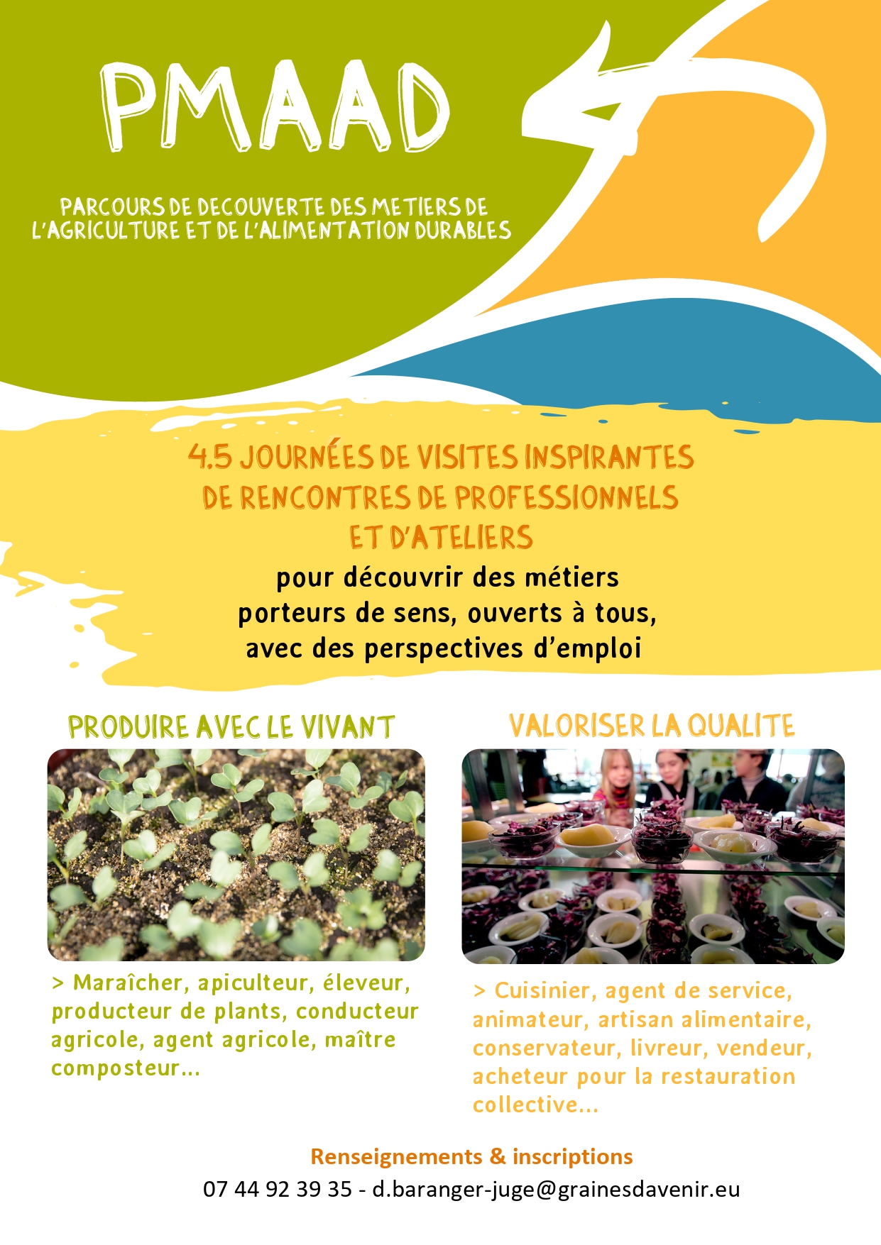 Lire la suite à propos de l’article PARCOURS découverte métiers – Agriculture et alimentation durable – du 5 au 9 octobre 2026